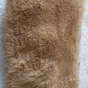 ipsy Tan Faux Fur Cosmetic Bag